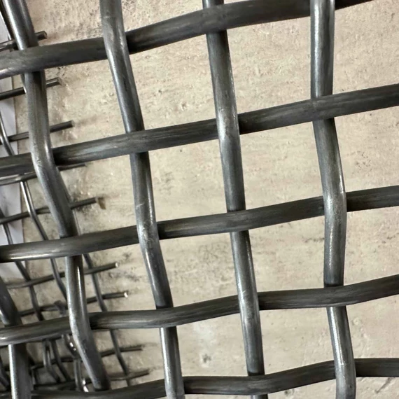 20,0 lyukbőség / 5,00 drótvastagság x1300mm széles ACÉL (RUGÓACÉL)